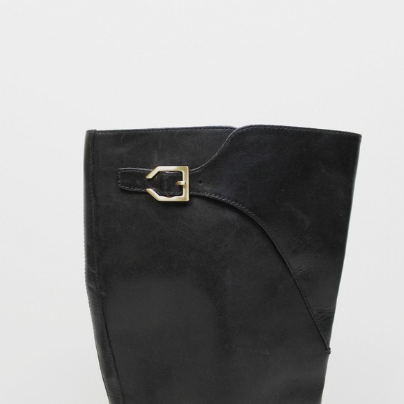 Cole Haan Black Knee High Leather Riding Boot - Picture 6 of 11